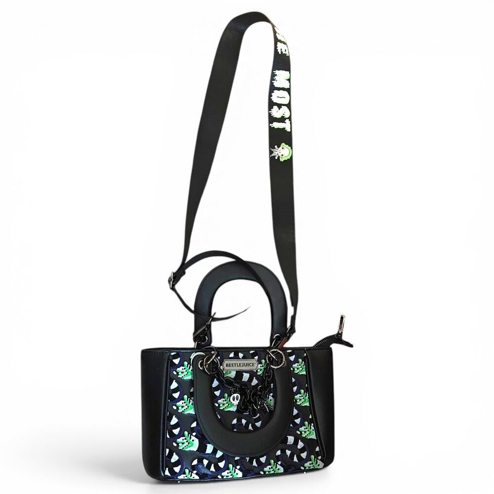 Beetlejuice Sandworm Allover Print Glow-in-the-Dark Crossbody Bag